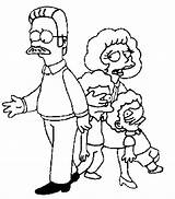 Flanders Simpsons Coloring Ned Todd Rod Pages Kids Maude Printable Simpson Coloriage Print Imprimer Clipart Colouring Ecoloringpage Library Hit Show sketch template