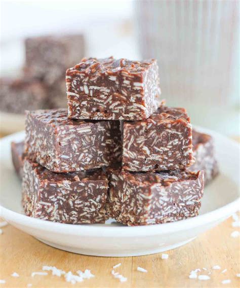 chocolate coconut bars easy healthy  bake recipe