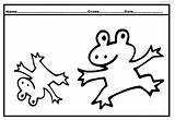 Frog Coloring Pages Cute Jumping Too Frogs Various Templates Activities Printable Used These Some sketch template