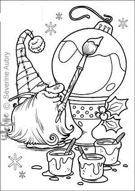 christmas gnome coloring pages printable