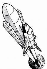 Rocket Ship Drawing Coloring Space Shuttle Pages Printable Rockets Clipart Launch Simple Cartoon Line Drawings Cliparts Rocketship Sketch Clip Print sketch template