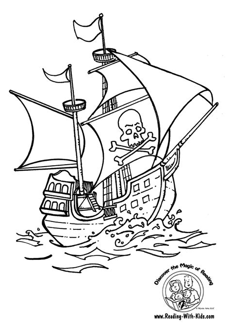 pirate coloring pages    print