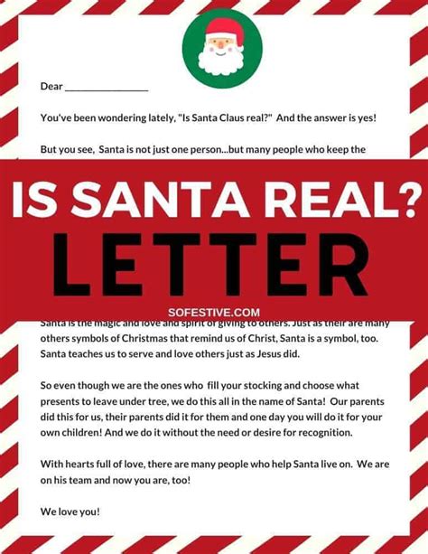 santa real   letter   kids  explain