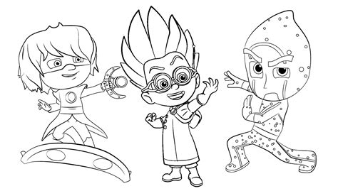 pj mask coloring pages  getdrawings