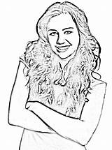 Coloring Pages Hannah Montana Print Cyrus Miley Popular Coloringhome sketch template