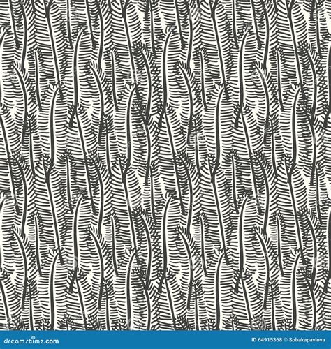 palm tree leaf seamless pattern stock vector illustration  garden