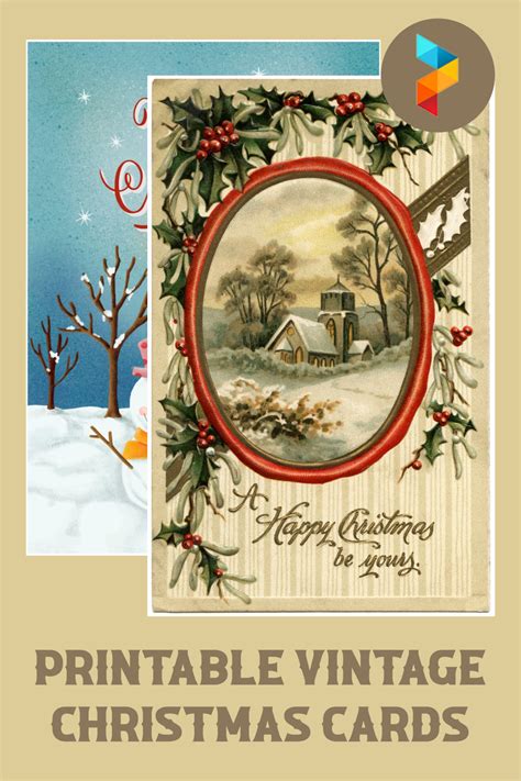 7 best printable vintage christmas cards