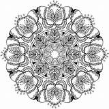 Coloring Pages Mandala Butterfly sketch template