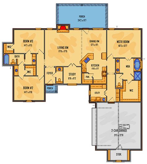 single level  bedroom floor plans floorplansclick