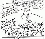 Crops Farms Colouring sketch template