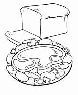 Coloring Pages Meat Getcolorings Breakfast sketch template