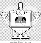 Dreidel Mascot Screaming Outlined Coloring Clipart Vector Cartoon Cory Thoman sketch template