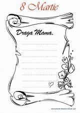 Colorat Ziua Mamei Planse Martie Mama Desene Felicitari Scrisoare Fise Copii Mamici Catre Animale Copilul Inimi Cheie Cuvinte Lor sketch template