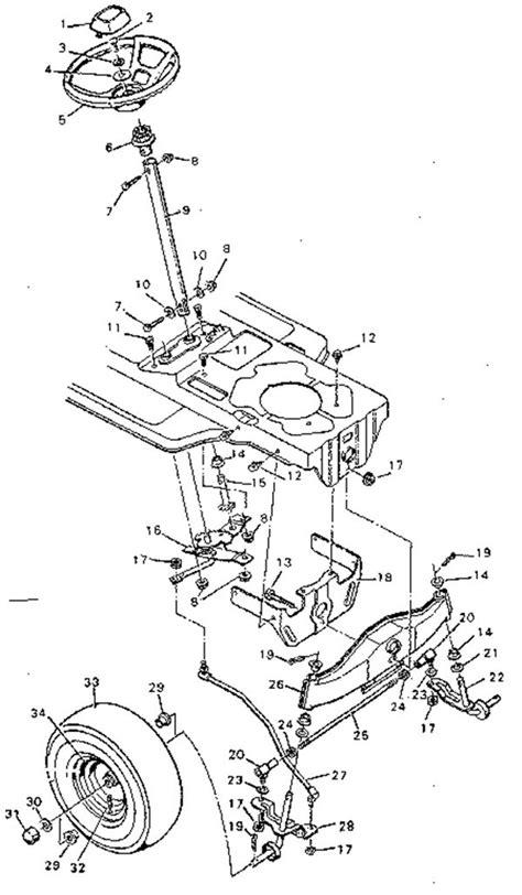 craftsman lt steering diagram