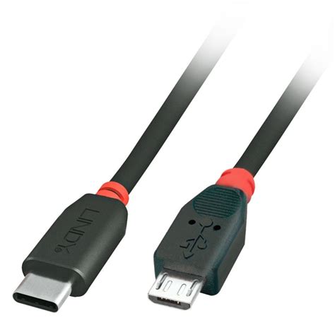 0 5m Usb 2 0 Cable Type C Male To Micro B Male Black