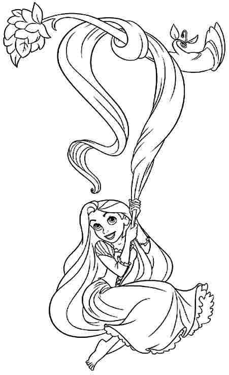 tangled colouring pages images  pinterest