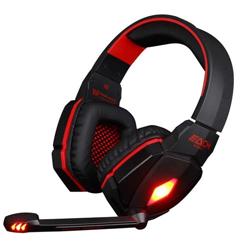 pro usb mm gaming headphone  microphone stereo bass gamer headsets led lights