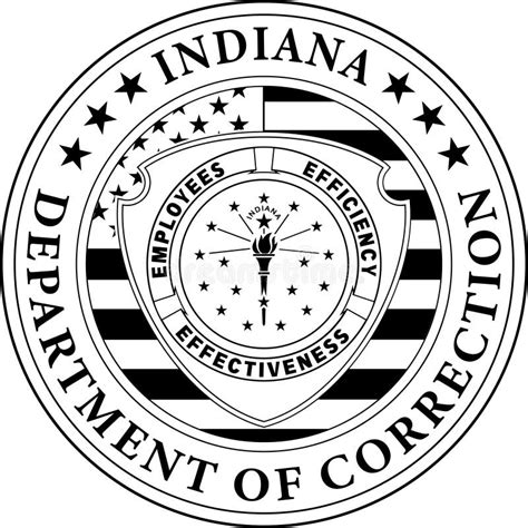 indiana department  correction logo stock photo illustration  sketch monogram
