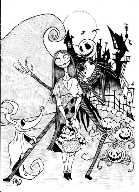 nightmare  christmas coloring pages