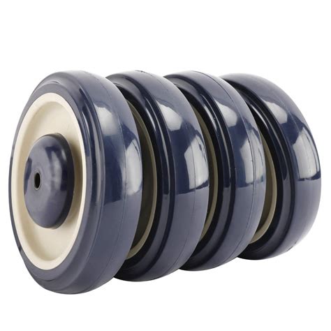 pack  polyurethane shopping cart replacement casters wheels