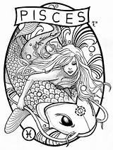 Pisces Pages Signo Peixes Adult Virgo Constellation Peixe Colorare Antistress Lusso Signos Getdrawings Desde sketch template