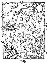 Space Coloring Pages Choose Board Planet Adult sketch template