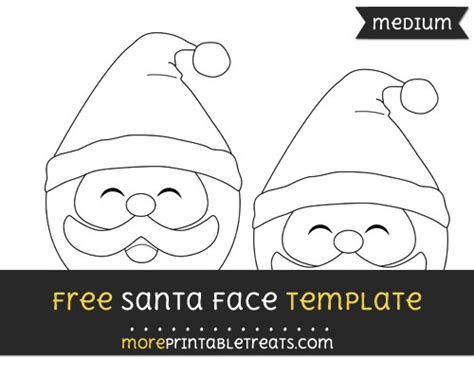santa face template medium