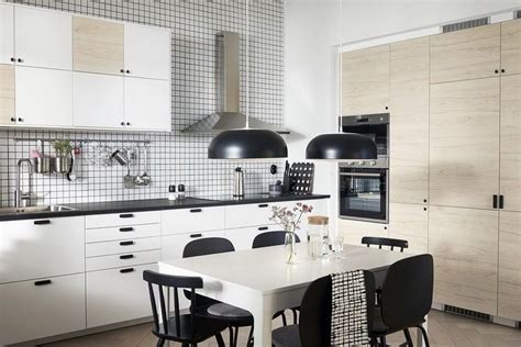 cocina en blanco  madera smart kitchen kitchen ikea ikea kitchen design stylish kitchen