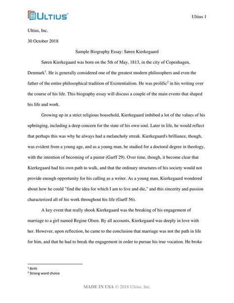 biography sample master  template document