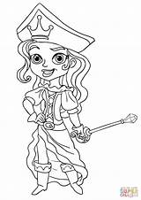 Pirata Princesa Jake sketch template