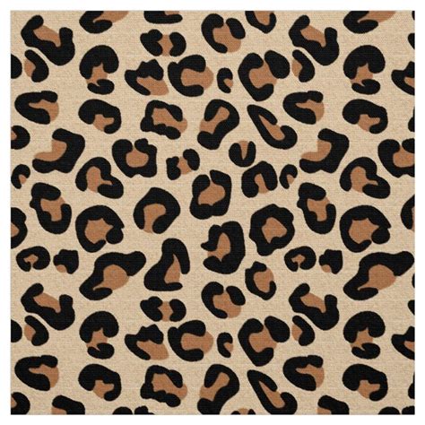leopard print black brown rust  tan fabric leopard print