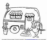 Coloring Pages Colouring Caravan Camping Caravans Shoregirl Creations Animated Vintage Camper Getcolorings Holidays Color Printable 1344 Embroidery Patterns Choose Board sketch template