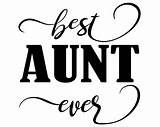 Aunt Auntie Tante Meilleure sketch template