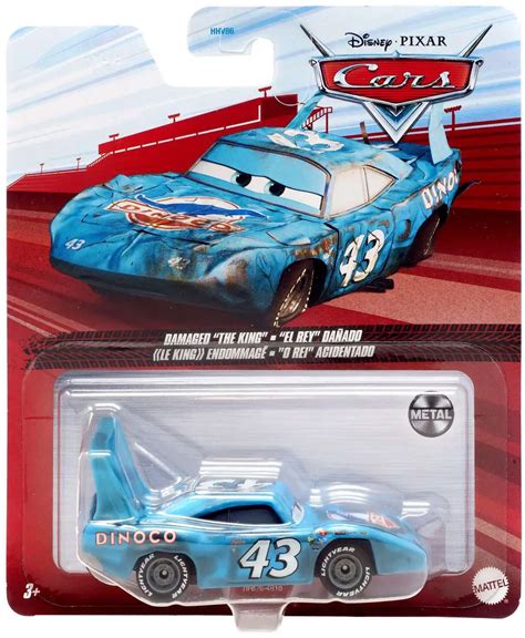 disney pixar cars cars  metal damaged  king  diecast car mattel toys toywiz