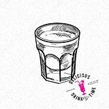 Shot Drawing Whiskey Glass Put Silhouette Single Getdrawings sketch template