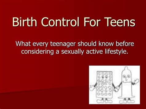 Ppt Birth Control For Teens Powerpoint Presentation