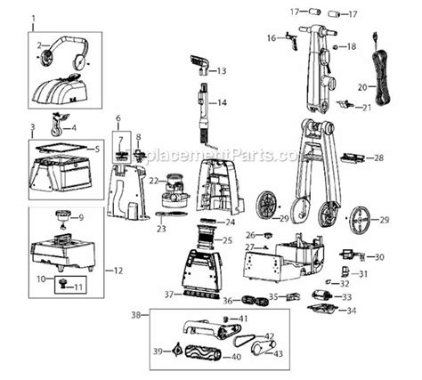 bissell  parts list  diagram  series ereplacementpartscom