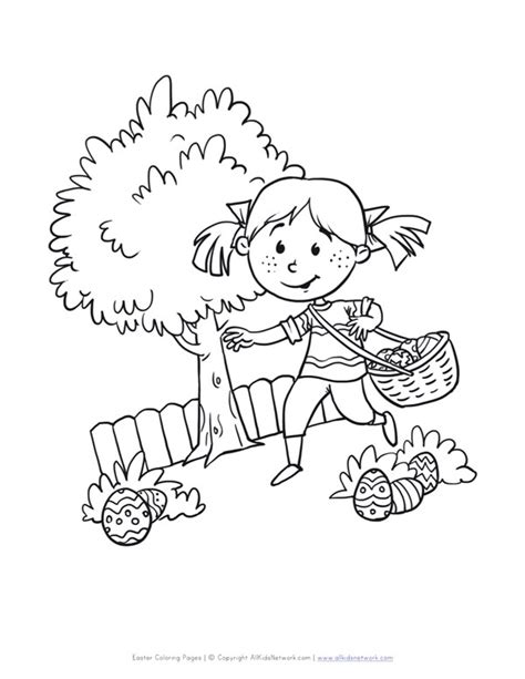 easter egg hunt coloring pages  getdrawings