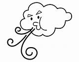 Cloud Blowing Coloring Coloringcrew Dibujo sketch template