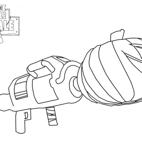 fortnite coloring pages weapons rifle scar  printable coloring pages