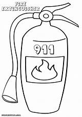 Extinguisher Fire Coloring Types Google sketch template