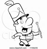 Marching Cartoon Clipart Conductor Wand Coloring Cory Thoman Outlined Vector 2021 sketch template