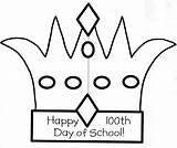 Crown School 100th 100 Days Template Activities Crafts Choose Board Glasses sketch template