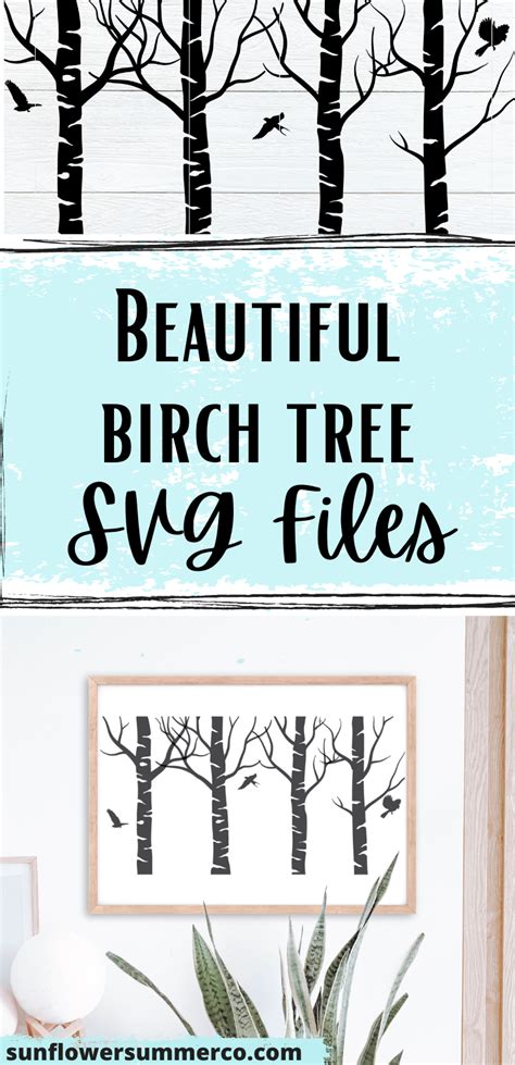 Birch Tree Svg Tree Svg Birch Tree Tree Stencil