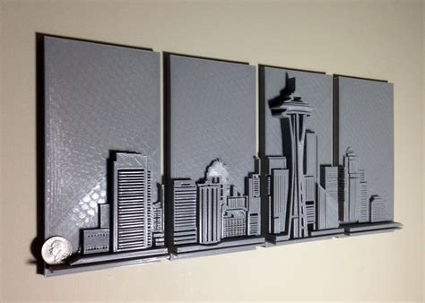 printed seattle skyline wall art  printing industry