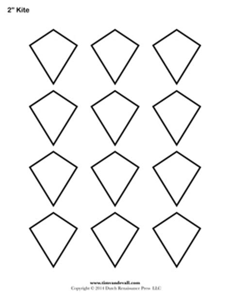kite templates blank kite shapes  print printable