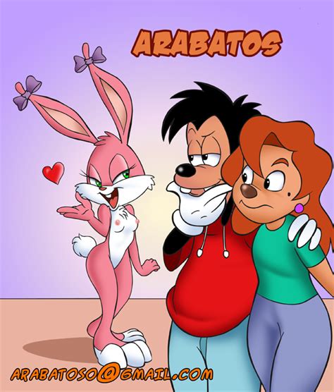 xbooru a goofy movie arabatos babs bunny crossover disney goof troop max goof roxanne tiny