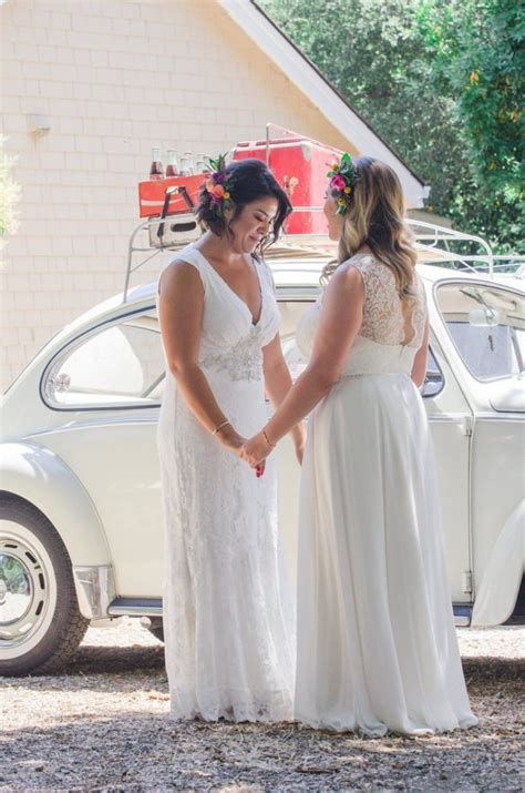 vibrant california lesbian wedding