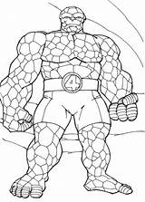 Thing Coloring Pages Fantastic Four Superhero Marvel Kids Avengers Printable Drawing Tall Standing Bulkcolor Getcolorings Color Super sketch template