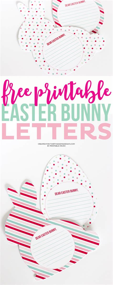 bunny template printable letter   easter bunny